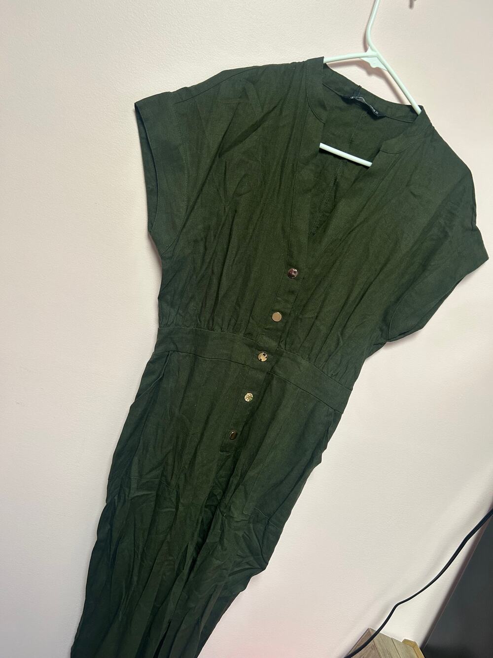 Zara Green Linen Jumpsuit *M*